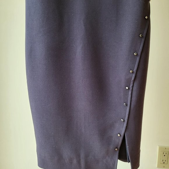 The Limited Navy Sheath Dress - Size 00P - Picture 3 of 6